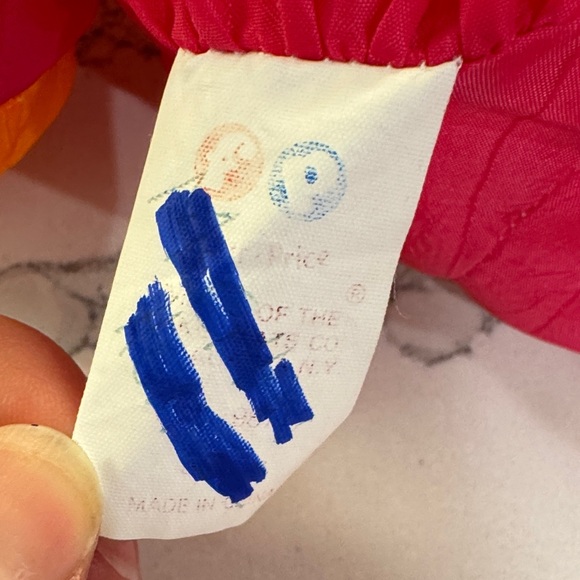 Fisher Price Vibrant Pink and Orange Stuffed Tiger puffalump - Picture 2 of 4